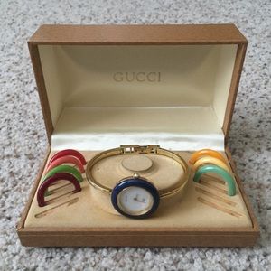 Vintage Gucci Watch with Interchangeable Bezels